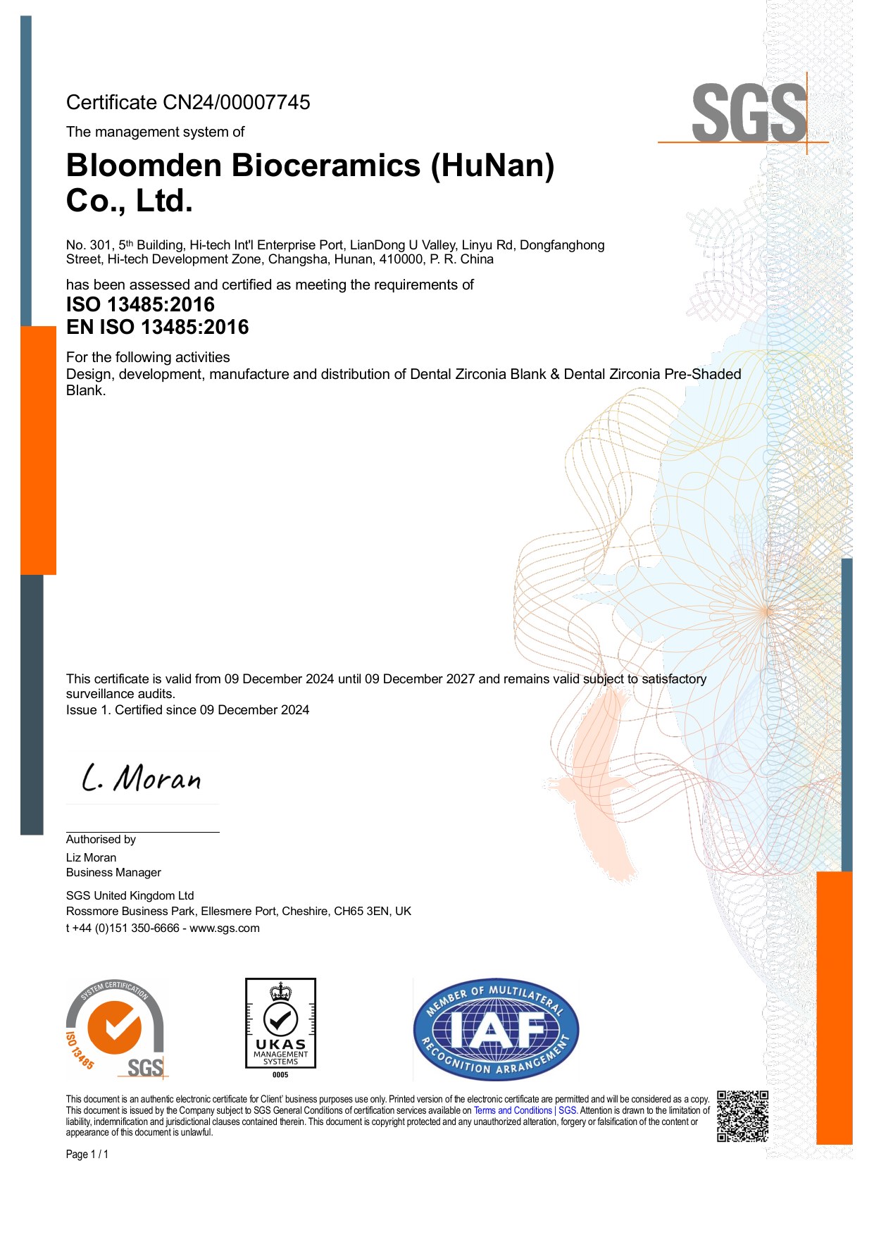 ISO 13485:2016 — SGS